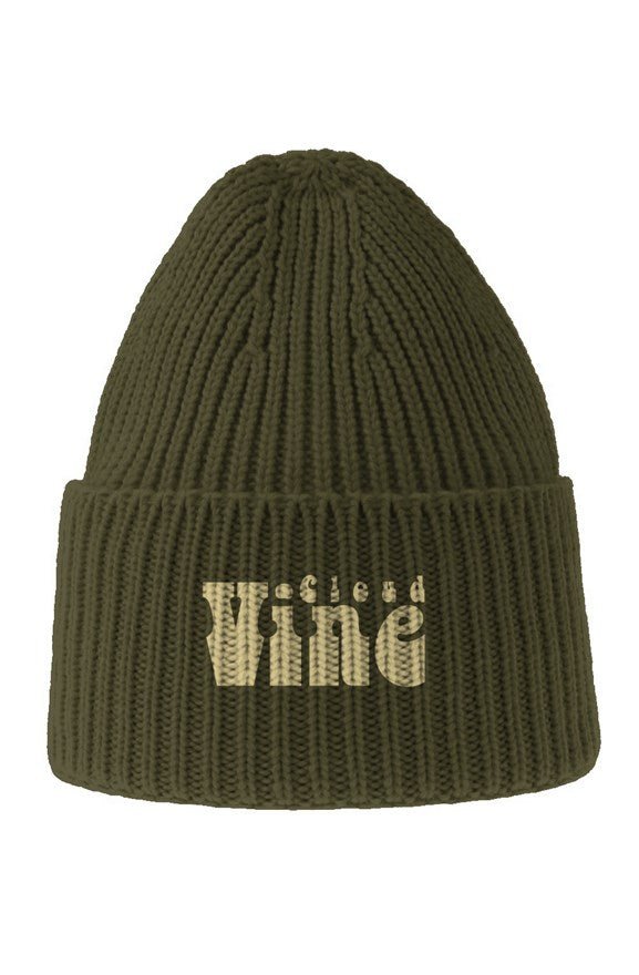 Chunky Rib Knit Beanie - Cloud Vine